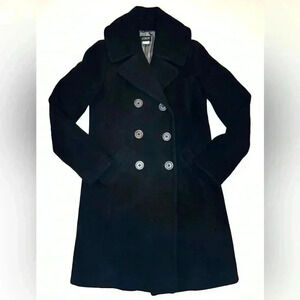 J. CREW Women’s Black 90 % Wool 10% cashmere Over Coat Jacket Size-4T